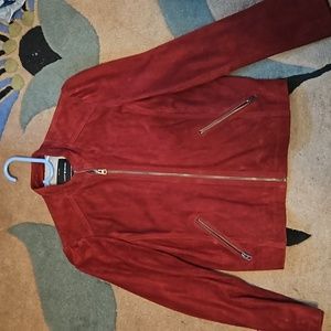 Lucky brand red suede jacket Size M